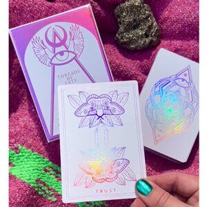 Threads of Fate Oracle Deck Aurora Edition Guidebook Holographic Lavender Foil